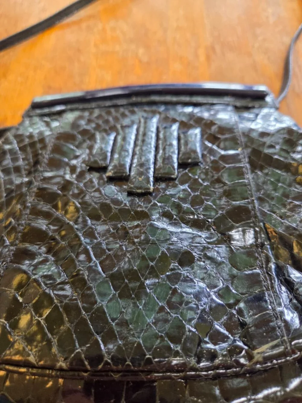 Vintage Barbara Bolan Navy Leather Designer Cross Body